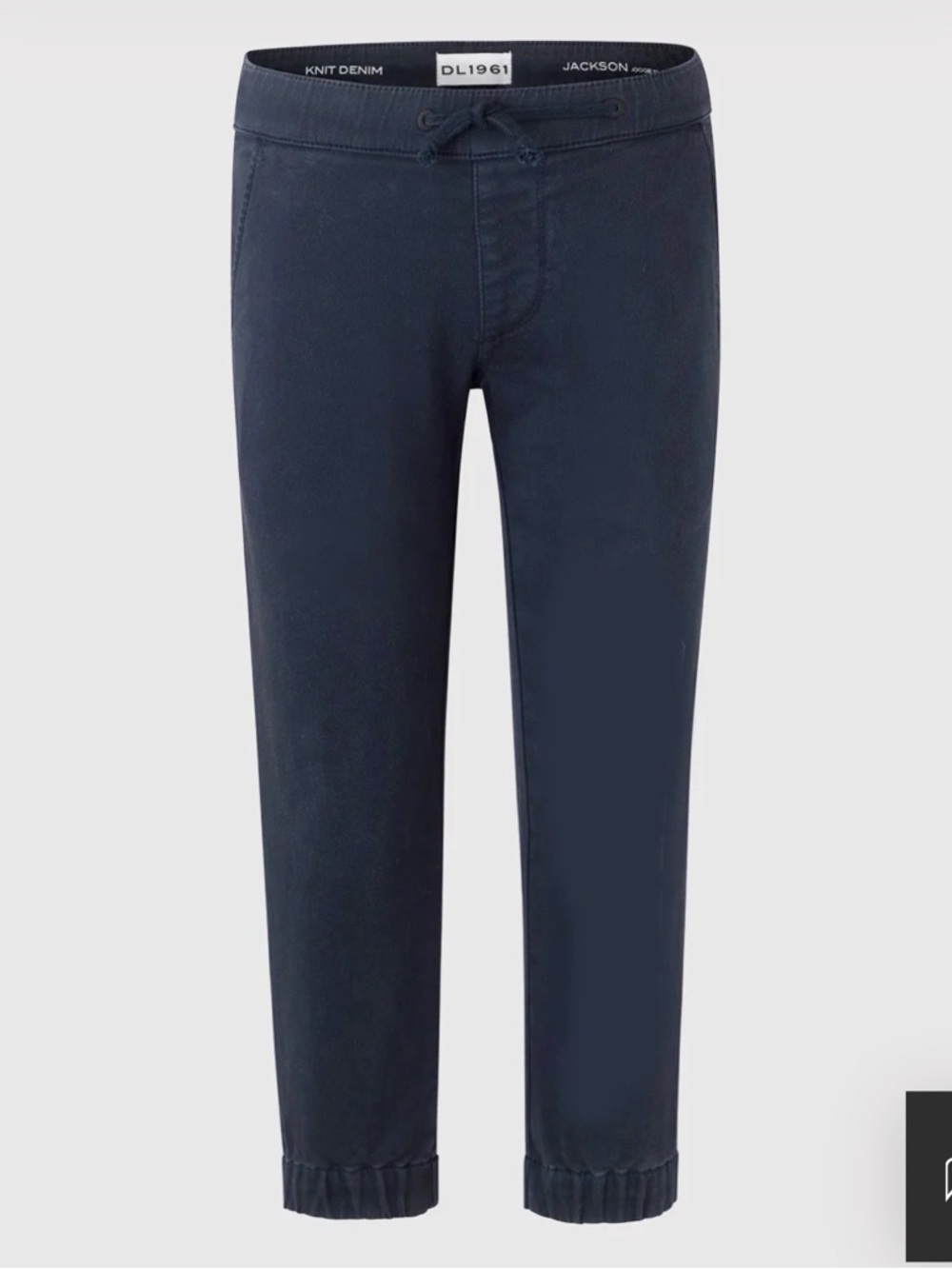 DL1961 Black Knit Denim Jackson Jogger